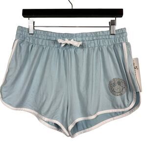 NEW! Orange Kiss Soft Knit Smiley Shorts Casual Blue - L